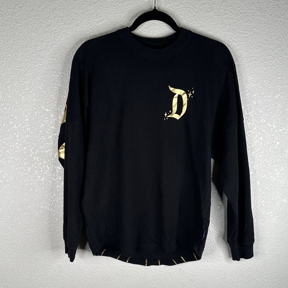 Disney Black & Gold Disneyland Parks Long Sleeve Spirit Jersey Size XS - Picture 2 of 5